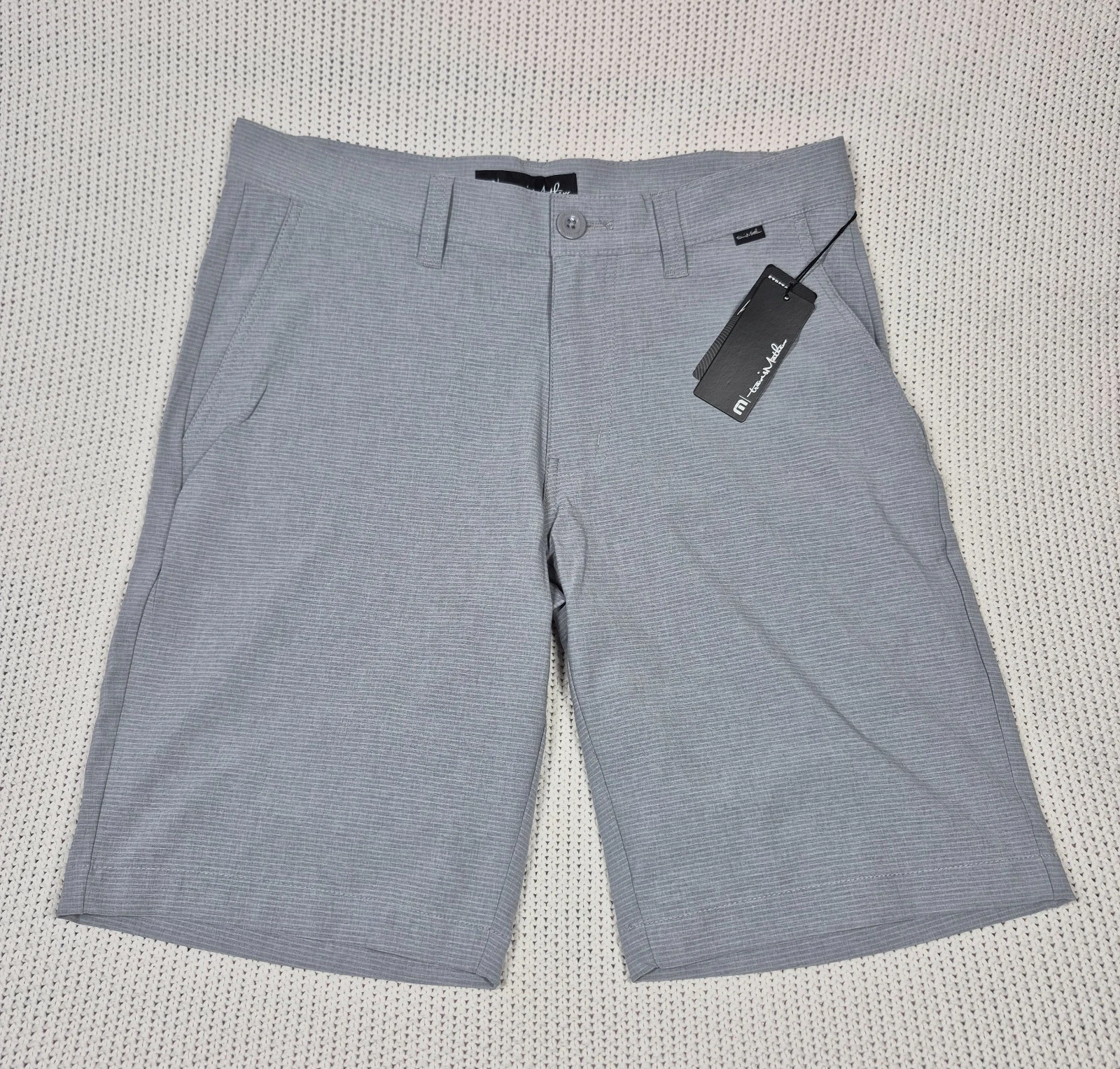 Travis Mathew Sand Harbor Golf Shorts Heather Sleet Stretch Size 30 Inseam 9"