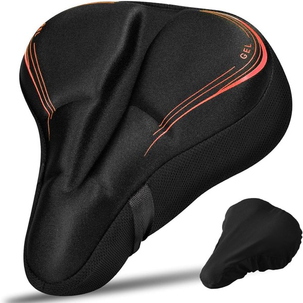 Sattelbezug Wasserdicht Gel Fahrradsattel ÜBerzug 27,5X23,5Cm Mit Reflektor FüR-image