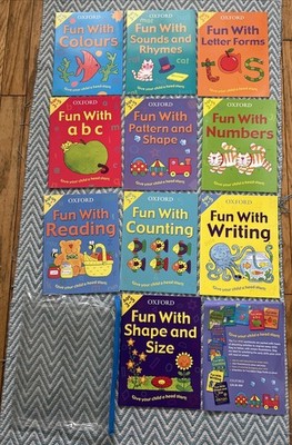 10 Oxford Head Start Home Learning Fun Colours ABC Shape Size Age 3-5 NEW £30
