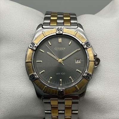 Citizen 6510-F52452 Mens Watch 37mm Gray Dial Two Tone Date New Battery 7.25''