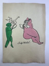 Andy Warhol COA Art Painting Original Drawing Vintage Paper Signed