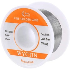 WYCTIN 60-40 Tin Lead Rosin Core Solder Wire for Electrical Soldering and DIY