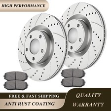 Front Drilled Discs Brake Rotors Brakes Pads for 2007-2014 Ford Edge Lincoln MKX
