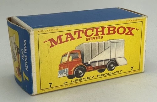 Vintage Matchbox Lesney BOX ONLY No. 7 Ford Refuse Truck See Pics Free Shipping.
