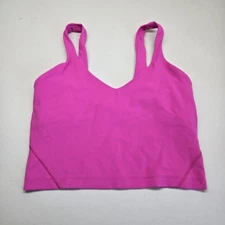Lululemon Women Sports Bra 6 Pink Align Tank Top Wireless Pullover