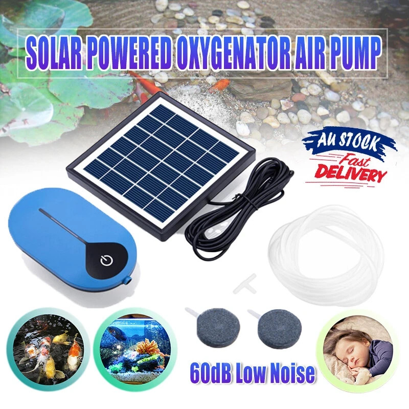 Solar Powered Air Pump - Auto Day/Night Oxygenator for Fish Pond Pool Tank