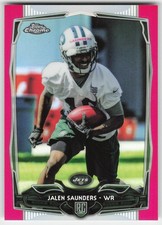 2014 Topps Chrome Pink Refractors Jalen Saunders Rookie #145 Jets RC,/399