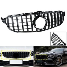 Sport Grill GT Frontgrill Kühlergrill Schwarz für Mercedes C W205 A205 C205 S205