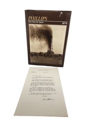 Phillips: The First 66 Years Book w/ Original Phillips 66 Letter Gas & Oil