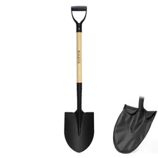 41 Inch Round Point Shovel for Digging,Heavy Duty Garden Shovel with D-Handle...
