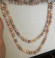 Natural AAAA Multicolor South Sea Pearl Necklace 7.5mm 18”