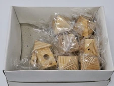 Box 7 VTG Zims Unfinished Wood Miniature Birdhouse with Bird for Crafts Painting