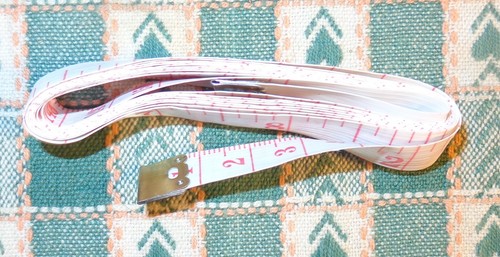 CINTA MÉTRICA BLANCA VINTAGE 60 PULGADAS COSTURA MEDIDA PULGADAS Y CENTÍMETROS 3/8" W - Imagen 1 de 3