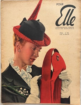 Für SIE Nr. 38 vom 30. April 1941 alte Modemagazin Nähen Hut Strick