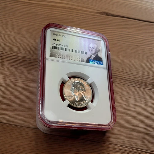1964 D 25c Silver Washington Quarter NGC MS66 ~ RPM