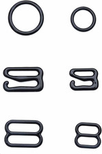 60 Pcs Bra Strap Hook Ring Buckle Metal Strap Bra Sliders Replacements for Sewin