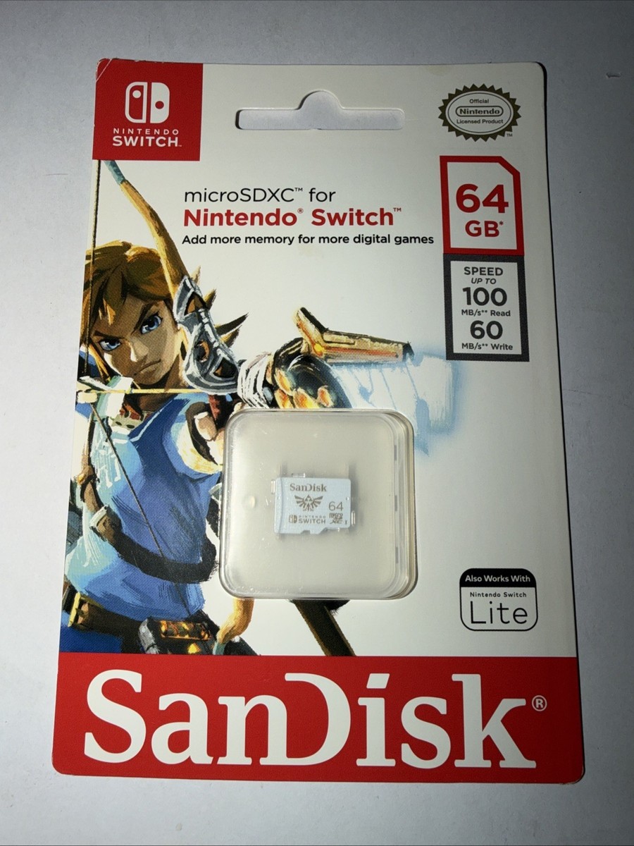 Zelda SanDisk 64 GB Micro SD XC Memory Card Nintendo Switch