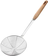 IQCWOOD Spider Strainer Skimmer with Wood Handle - 5.5 Inch Fryer 5.5inch 