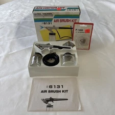 Central Pneumatic #6131 Air Brush Kit w/box Instructions Never used vintage