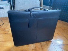 Daler Rowney A3 Portfolio Folder Carrier Case in Real Black Leather