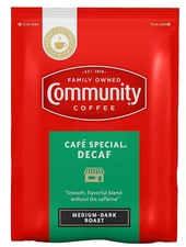 Community Coffee Café Special Decaf, Medium Dark Roast 20 3oz Coffee Packs 05/25