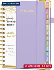 Academic Planner 2026-2027, Hardcover Weekly and Monthly Calendar Planner from J