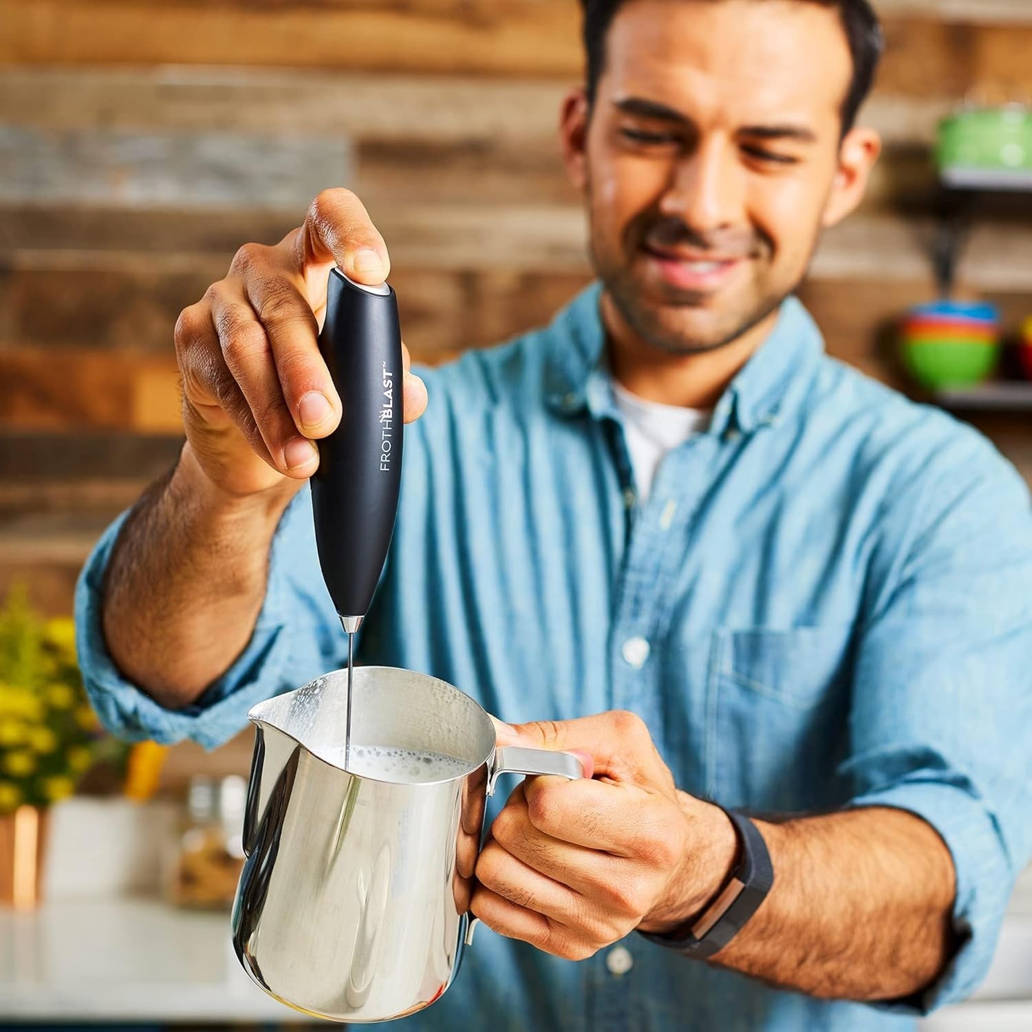 Milk Frother Handheld for Coffee - Electric Hand Blender, Mini Drink Mixer Whisk