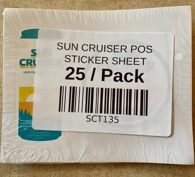 Sun Cruiser Iced Tea Vodka Beer Promo Sticker Pack (sealed 25)