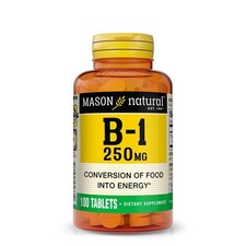 Mason Natural Vitamin B1 Thiamin 250mg Supports Nerve Immune Health 100 Tabs