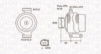 Magneti Marelli Lichtmaschine Generator Lima 063731928010 14V FüR Ford Transit 3