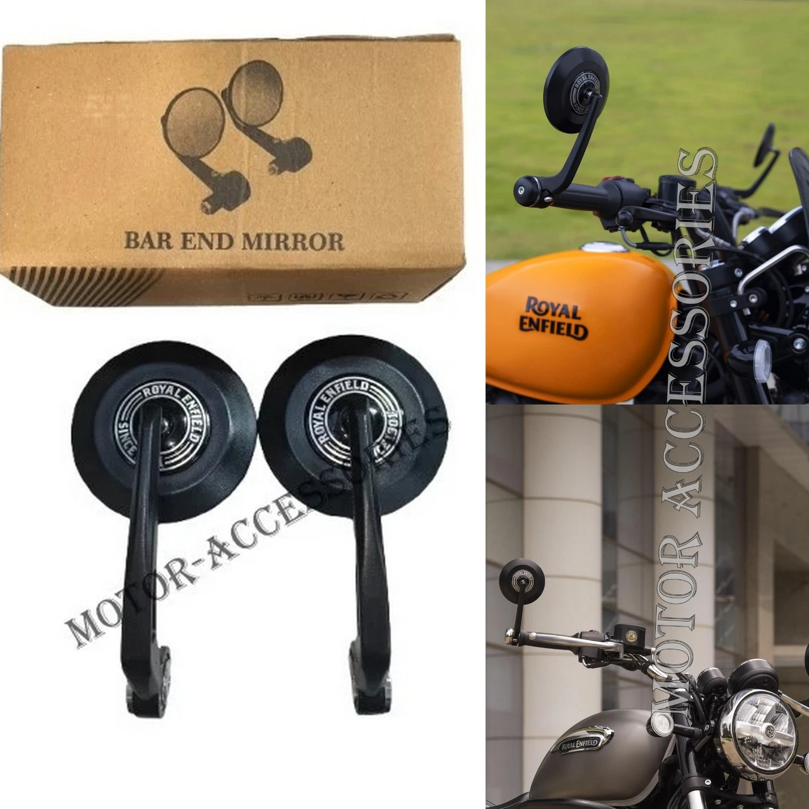 New Handle Bar End Mirror Kit Fit For Royal Enfield Classic 650 Bear 650