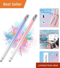Stylus Pens for Drawing Writing on Touch Screens - 2PCS Lightweight Durable