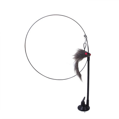 Cat Toys Simulation Bird Interactive Sucker Feather Bird with Bell Cat Stick Toy