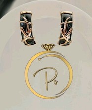 Real Rose Gold Plated Earrings Stamp 585RG