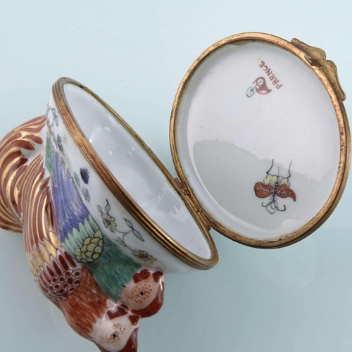 c1920 French Hen and Rooster Trinket Box - Imagen 6 de 9