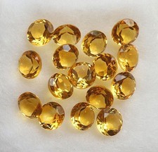 AAA Citrine 3mm Round Faceted Cut Gemstone For making Jewelry