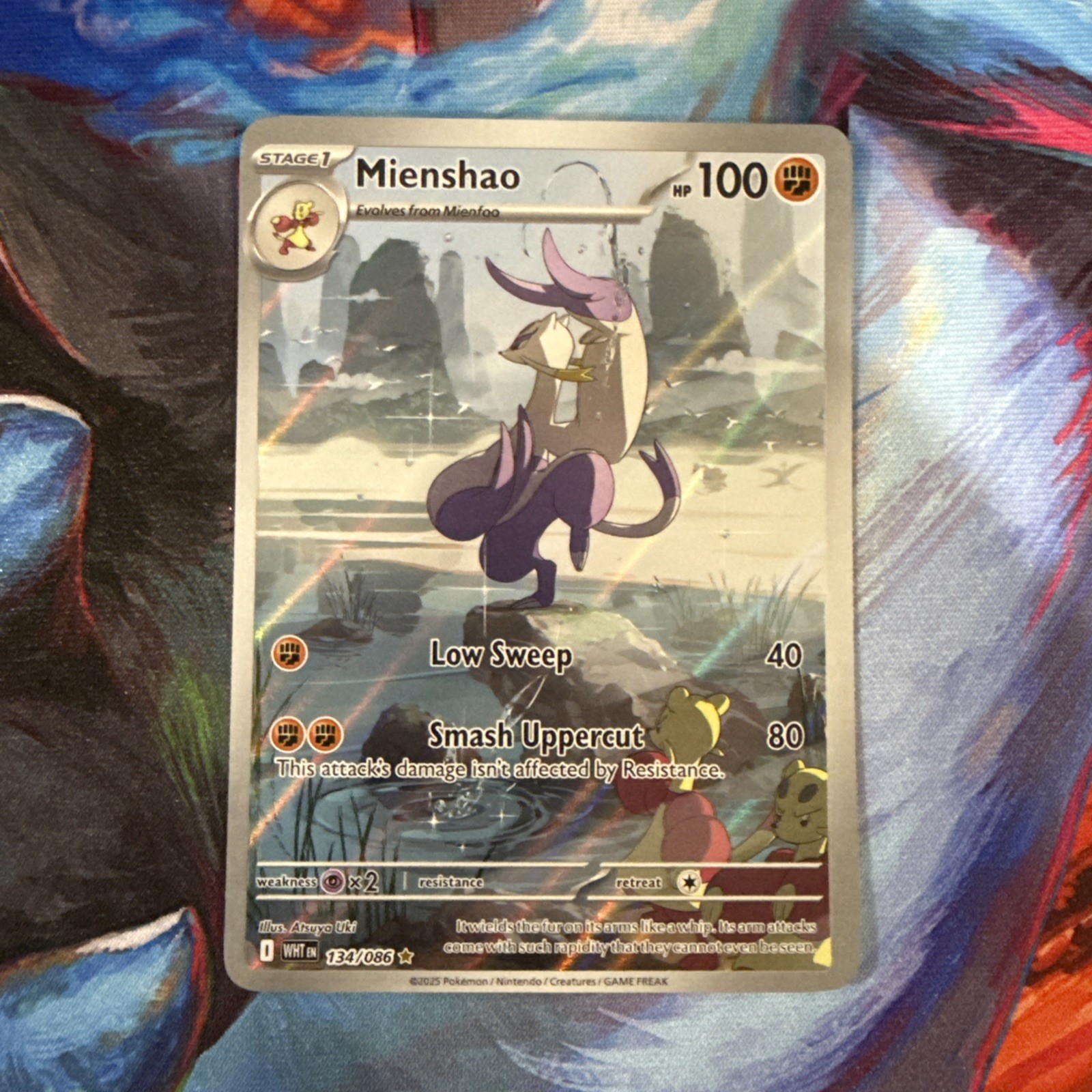 Pokemon TCG Mienshao 134/086 Sv: White Flare Illustration Rare Holo NM - GM