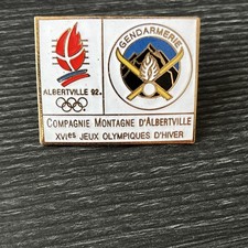 Pin’s métal Albertville 92 Gendarmerie Compagnie Montagne Jeux Olympiques hiver