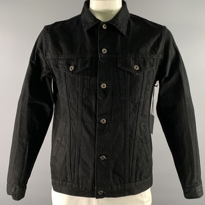 3SIXTEEN Größe L Schwarze Selvedge Denimjacke aus Denim