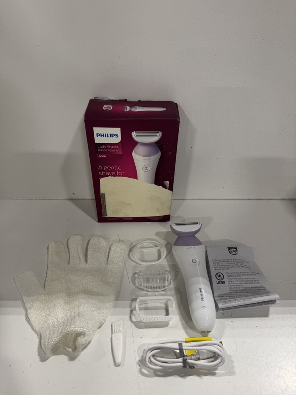 Philips Beauty Lady Electric Shaver BRL136/00 Series 6000, Cordless, White