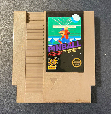 Nintendo Pinball NES Action Game Cartridge w/ Manual Instruction Booklet