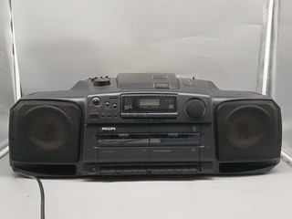 Philips AZ8404 Boombox CD Radio Doppel Kassettendeck Vintage Ghettoblaster