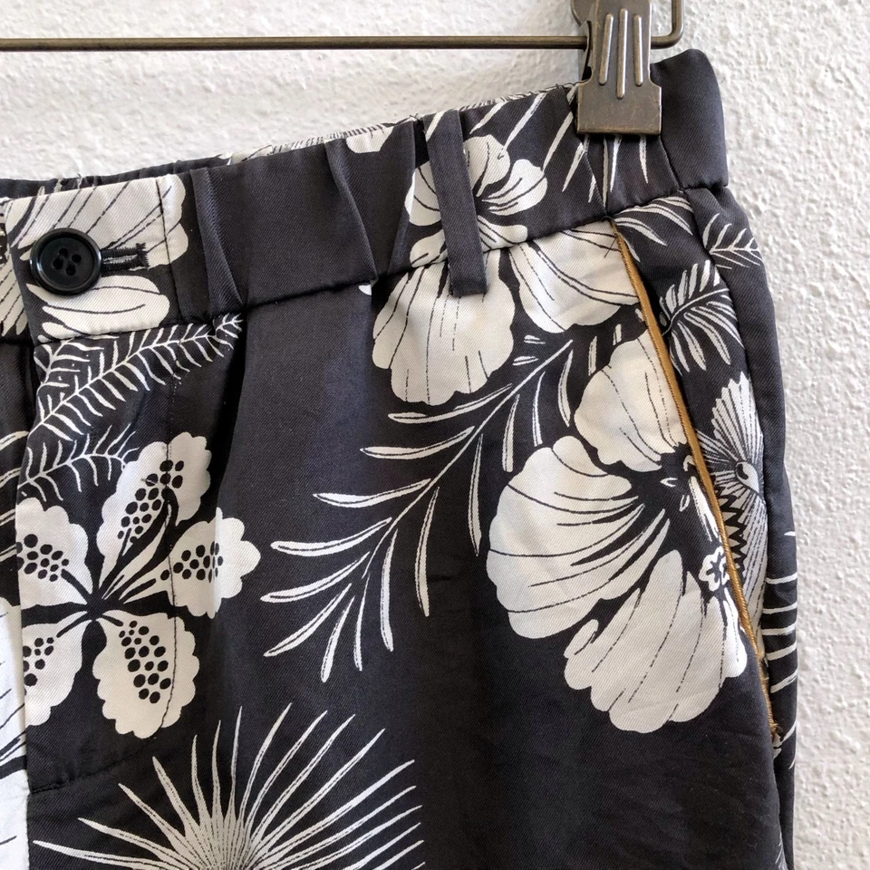 J. Pantalones de seda florales tropicales CREW talla 2 Foto 4 de 4