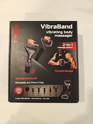 FitRx VibraBand Vibrating Body Massager 2-in-1 Massage System with Carry Case