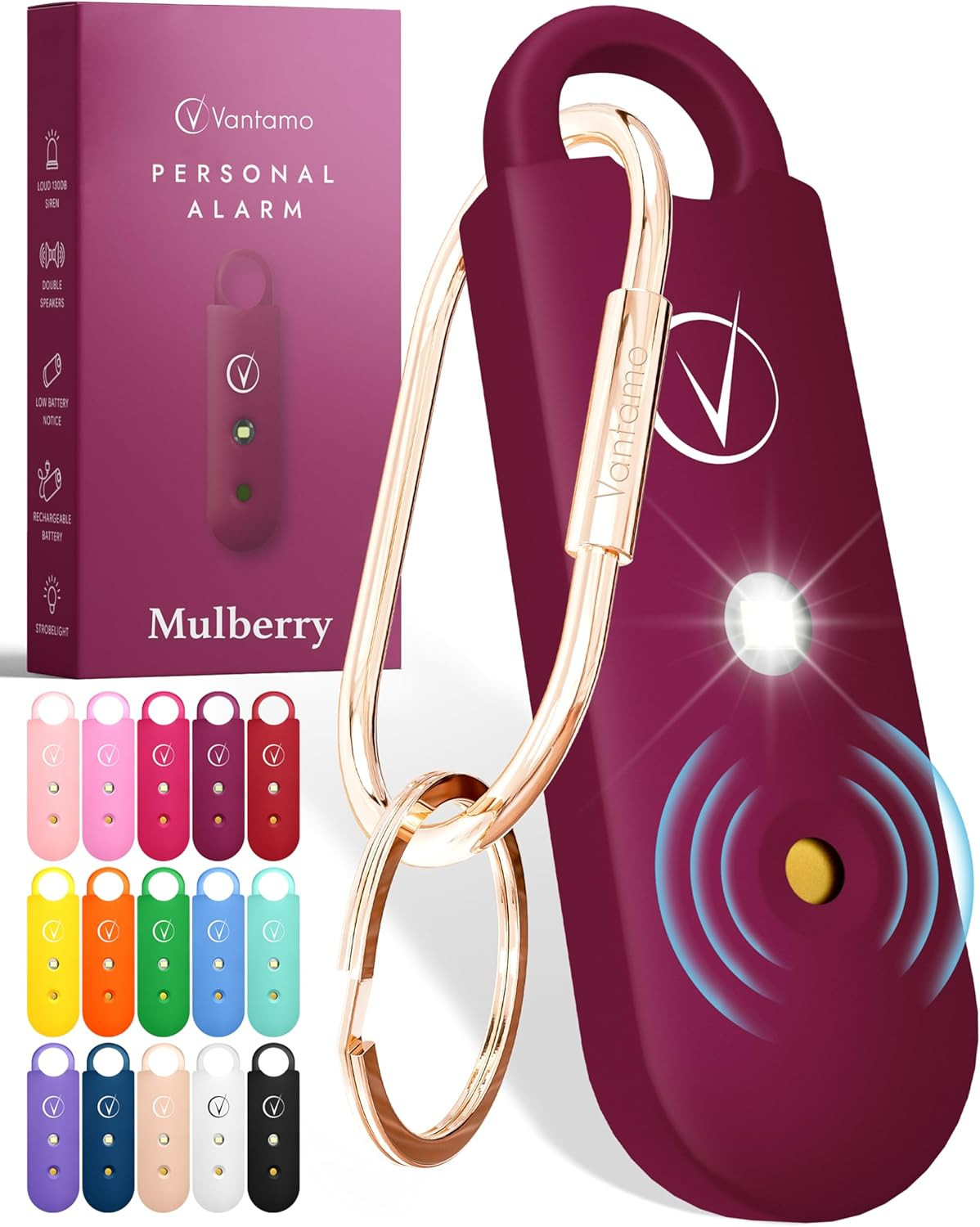 Sirena Autodifesa Portatile 130dB: Allarme Donna Anti-aggressione LED