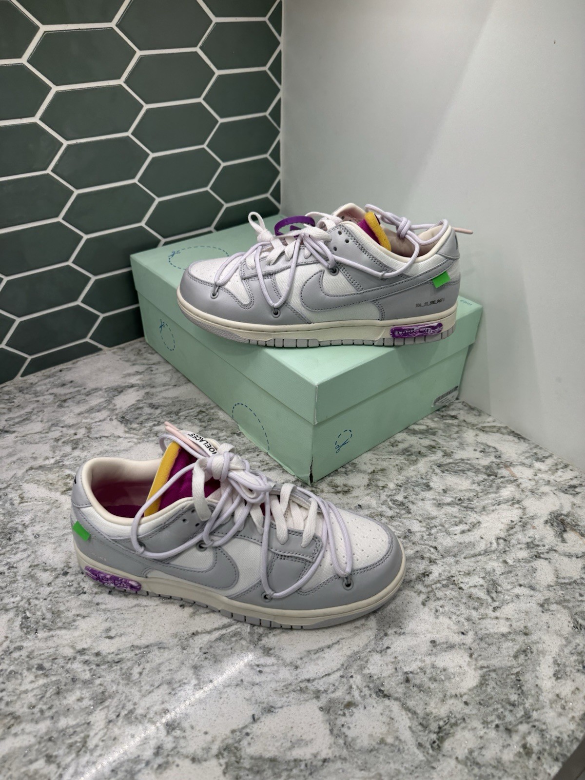 OFF WHITE X NIKE Taglia 7 Nike Off White x Dunk Low L O T 03 di 50 NUOVE