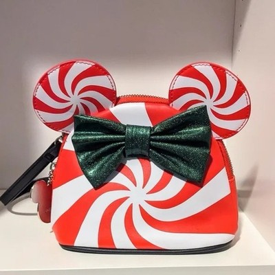 Bioworld Disney Minnie Mouse Ear Peppermint Candy Crossbody Purse