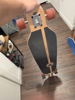 Yocaher Drop Through Complete Longboard with Black Grip Tape & Orange Wheels