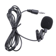 3.5mm Clip On Mini Microphone Lapel Tie Hands Free Lavalier Mic For Laptop PC BK