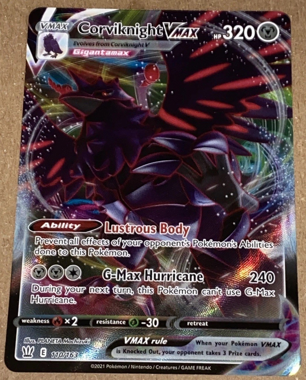 Corviknight VMAX 110/163 Battle Styles Ultra Rare Pokemon TCG NM/M